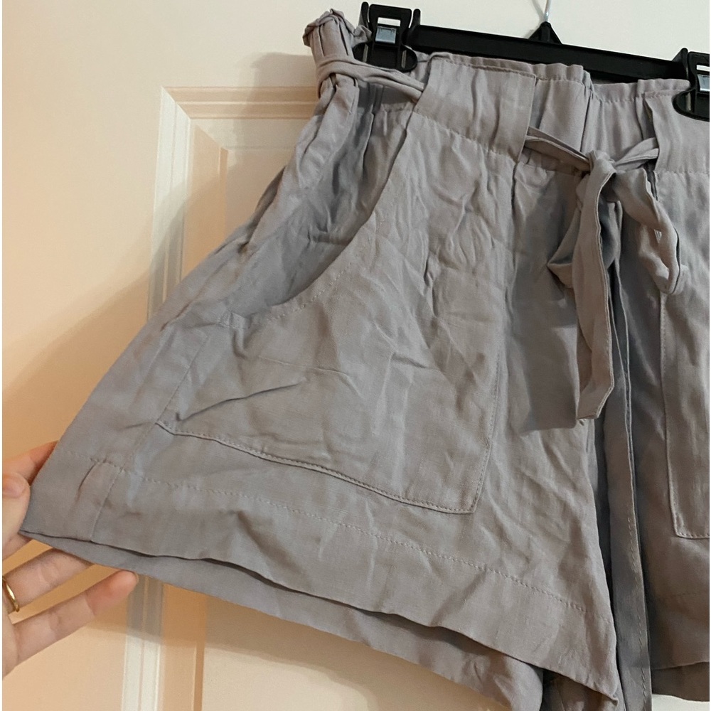 NWT Belk Indigo Rein Grey Front Tie Shorts - Picture 3 of 8